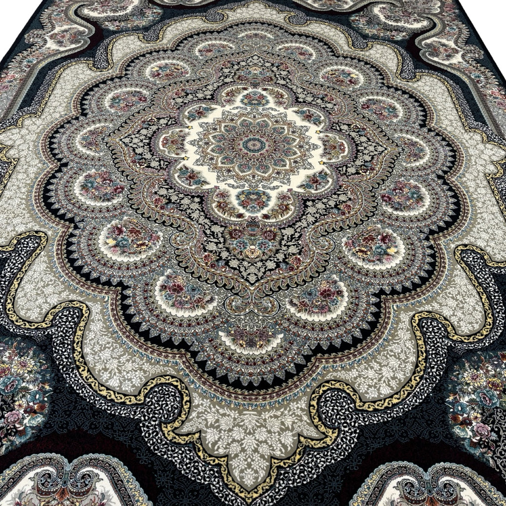 400 x 300 cm Persian Machine-Made, Navy/Grey Rug