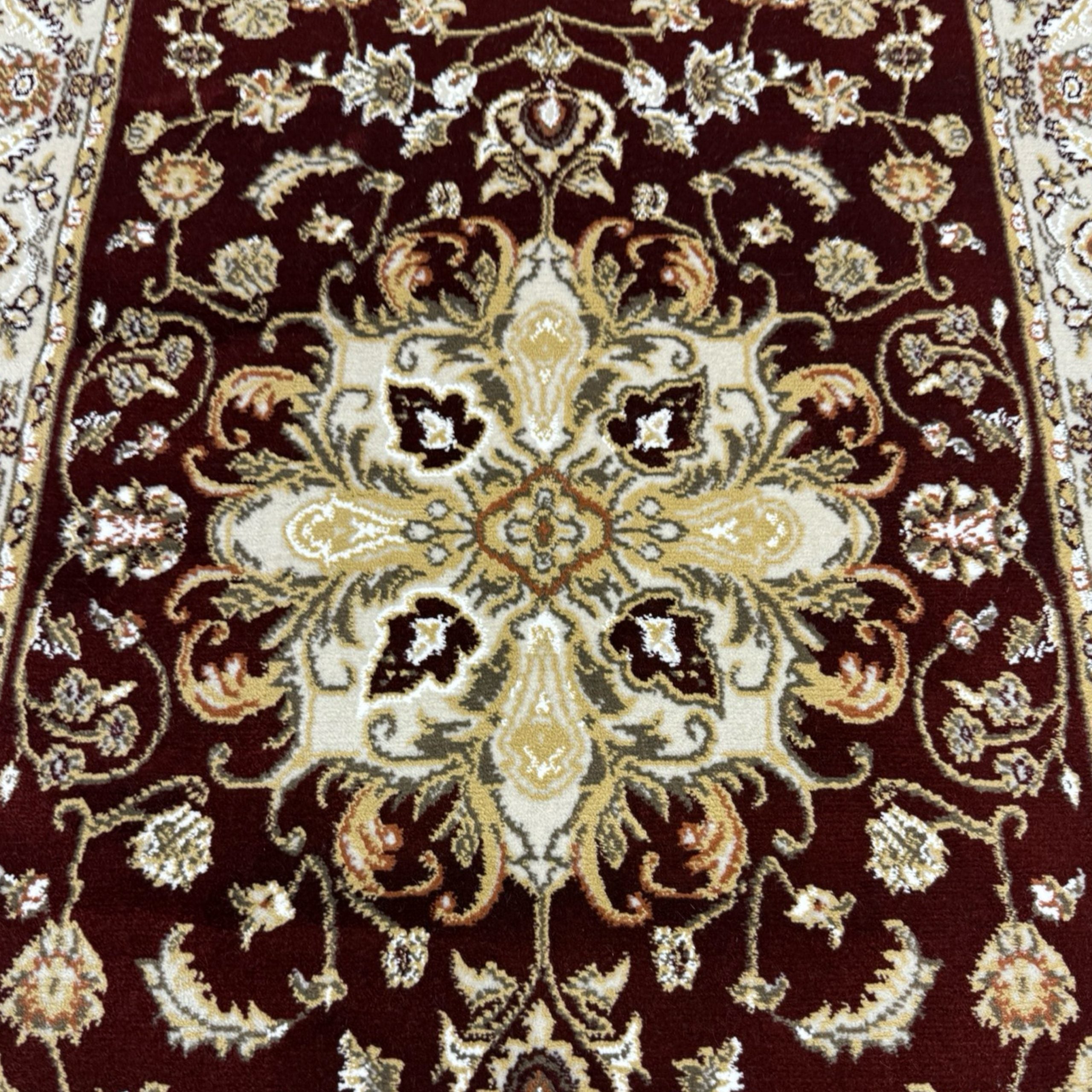 400 x 80cm Turkish Machine Made Mashad Runner Rug