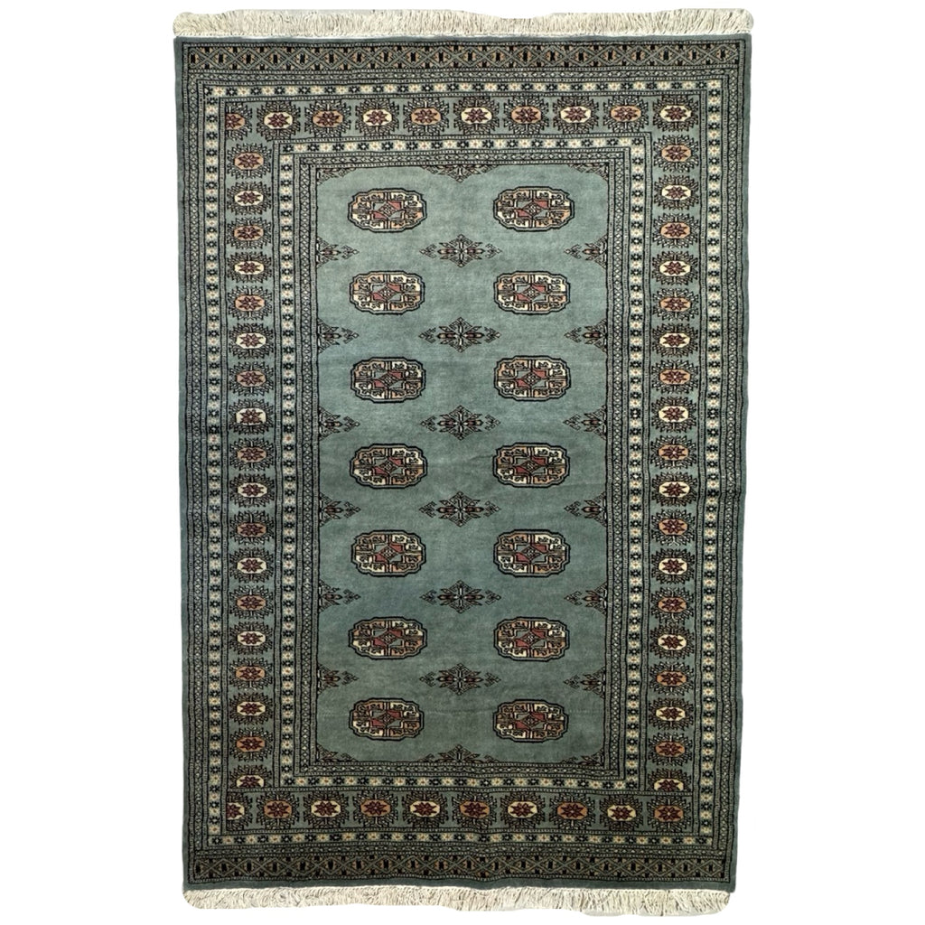188 x 125 cm Hand Knotted Karachi Bokhara – Blue Rug
