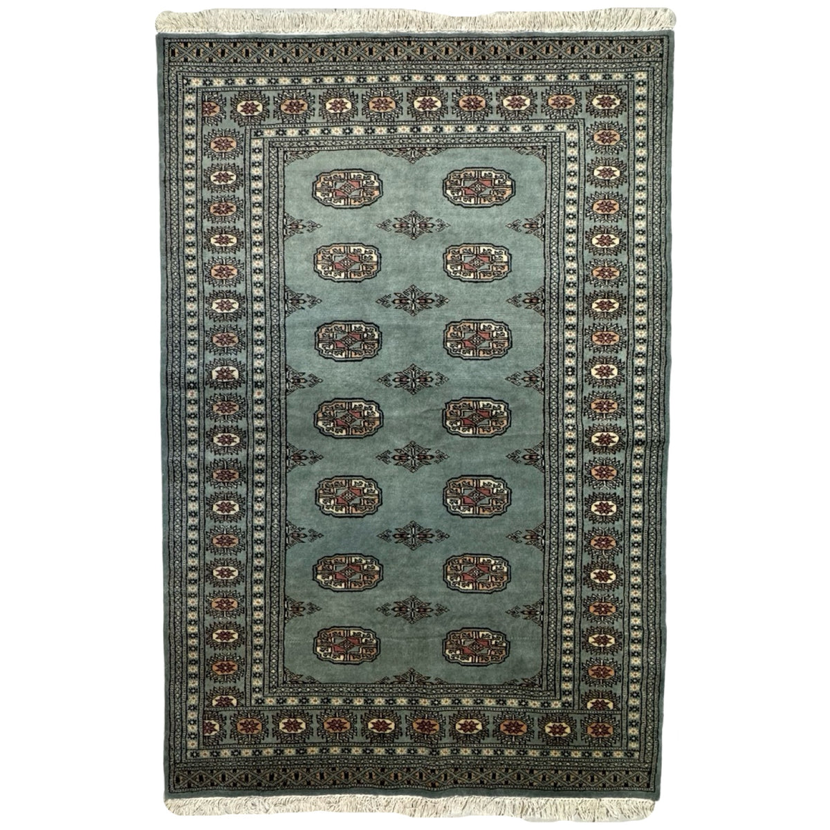 188 x 125 cm Hand Knotted Karachi Bokhara – Blue Rug