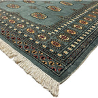 203 x 143 cm Hand-Knotted Karachi Bokhara – Blue Rug