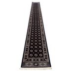 600 x 80cm Bokhara Machine Made, Navy Runner Rug