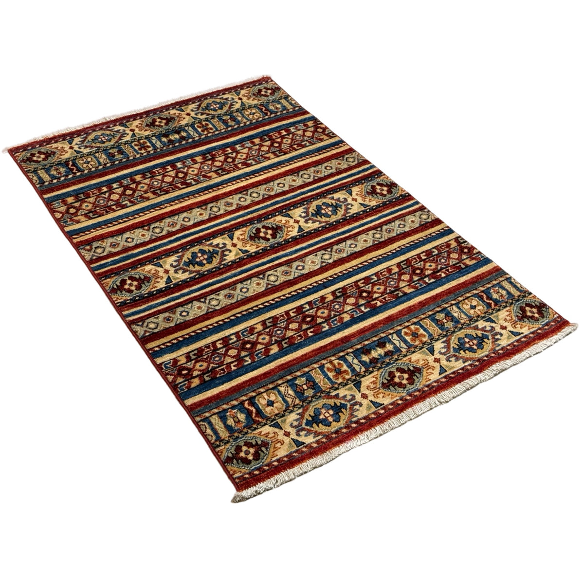 153 x 99 cm Hand Knotted Afghan Khorjin Wool Rug