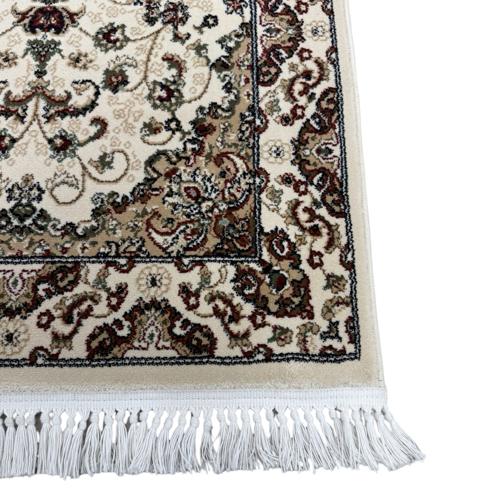 400 x 80cm Beige Persian Mashad Design Runner Rug