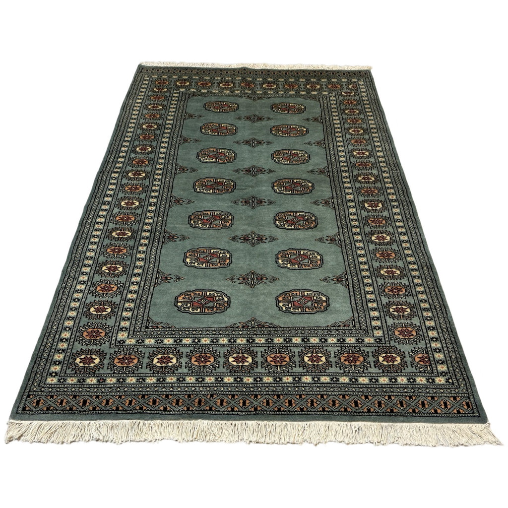 188 x 125 cm Hand Knotted Karachi Bokhara – Blue Rug