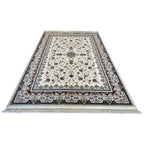 350 x 250 cm Persian Tabriz White Rug Polyester