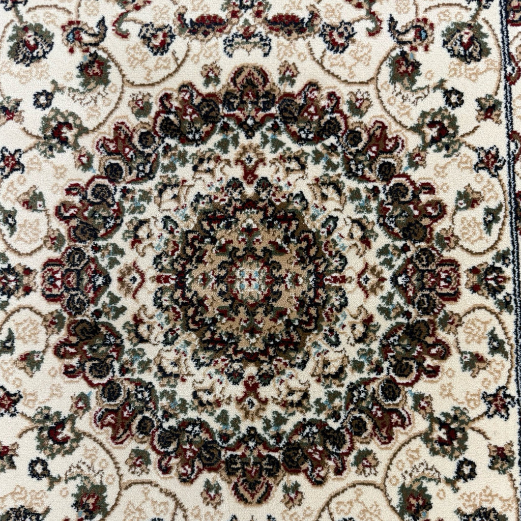 400 x 80cm Beige Persian Mashad Design Runner Rug