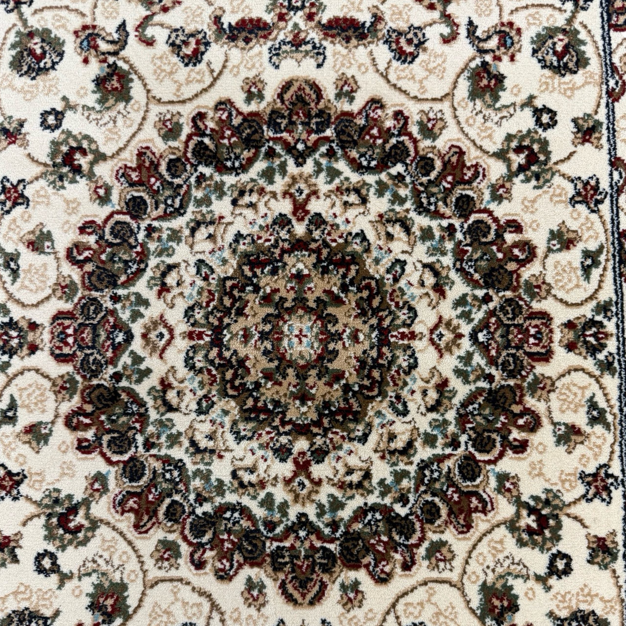 400 x 80cm Beige Persian Mashad Design Runner Rug