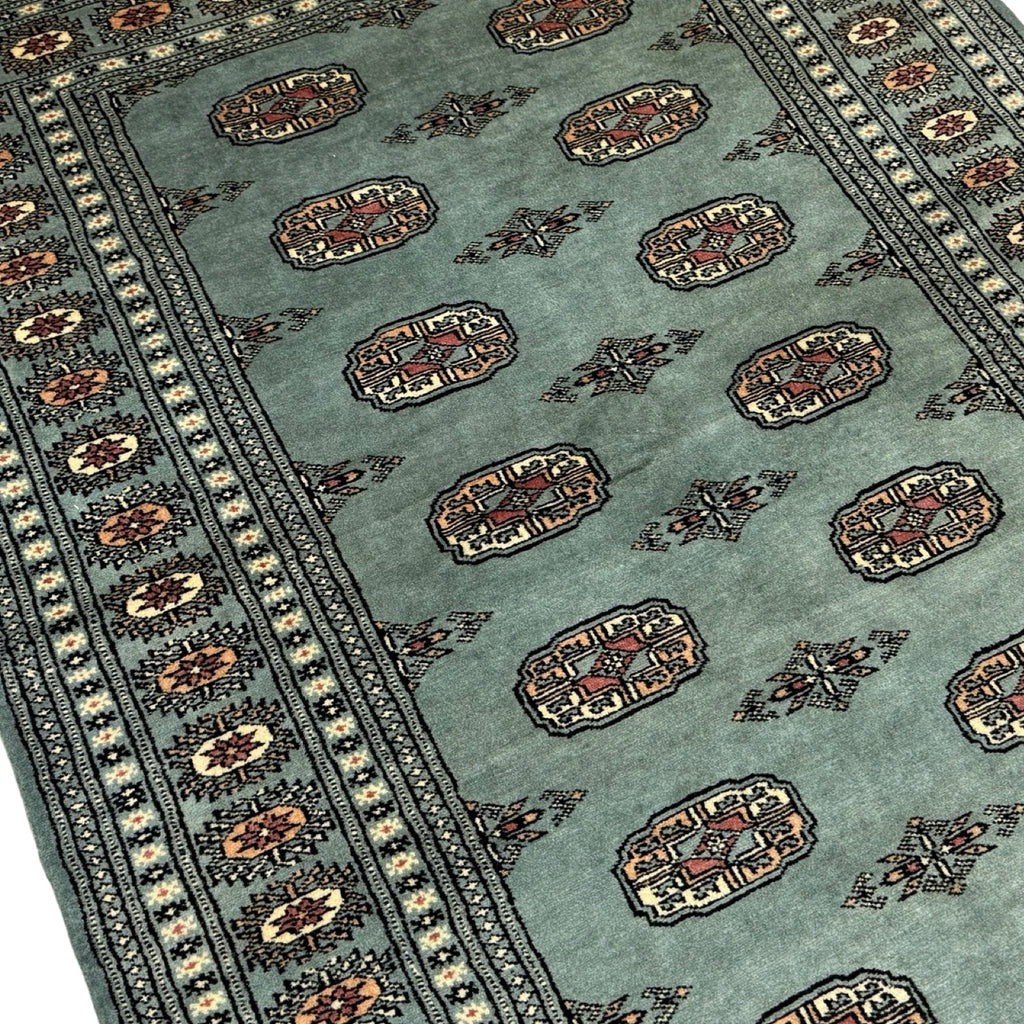 188 x 125 cm Hand Knotted Karachi Bokhara – Blue Rug