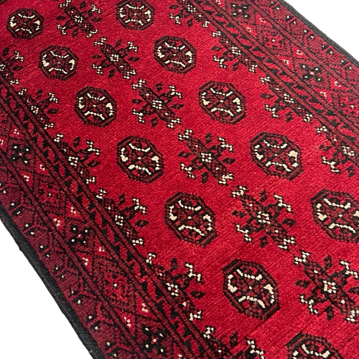 293 x 85 cm Hand Knotted Afghan Akche Wool Runner Rug
