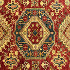 243 x 185 cm Hand Knotted Afghan Kazak Wool Rug