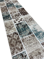 500 x 80 cm Patchwork Design Machine Made Runner Rug