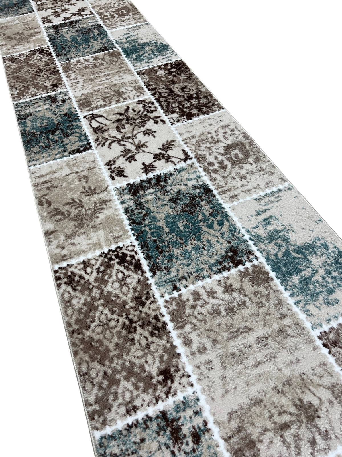 500 x 80 cm Patchwork Design Machine Made Runner Rug
