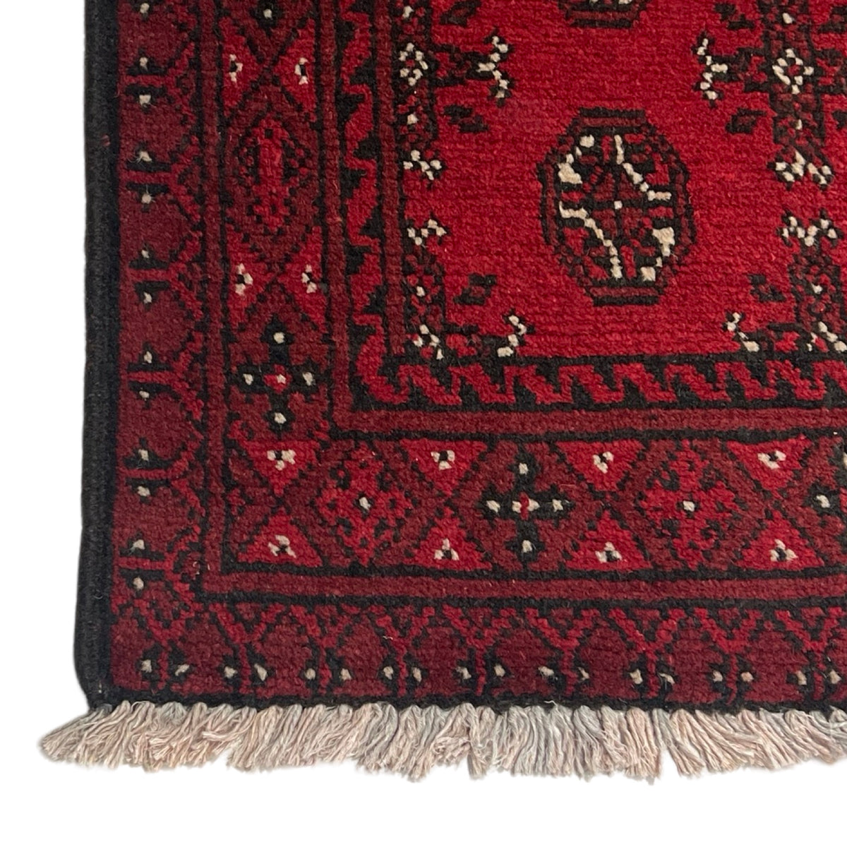 293 x 85 cm Hand Knotted Afghan Akche Wool Runner Rug