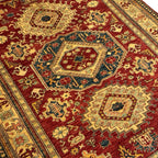 243 x 185 cm Hand Knotted Afghan Kazak Wool Rug