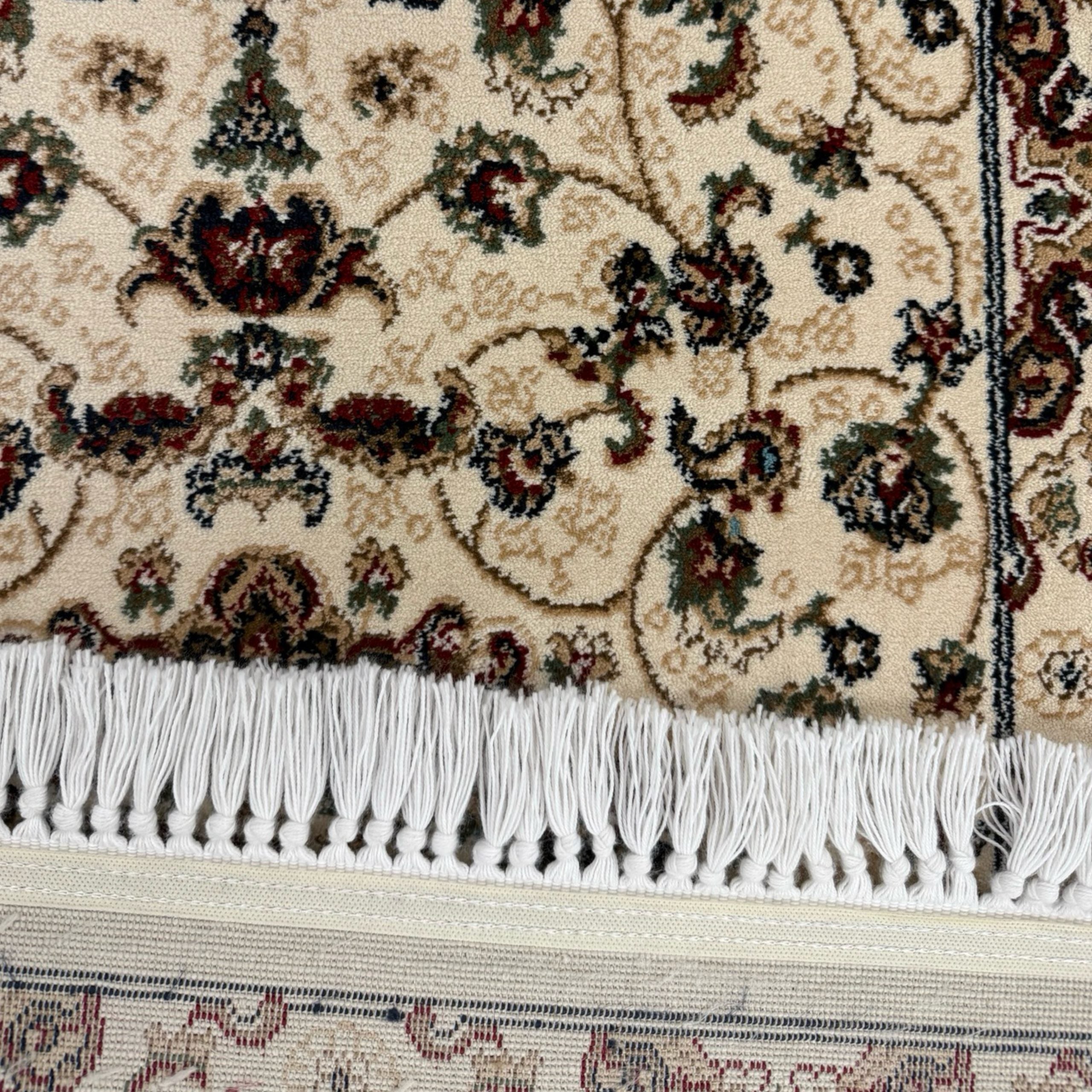 400 x 80cm Beige Persian Mashad Design Runner Rug
