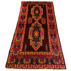 213 x 105 cm Vintage Tribal Handmade Afghan Baluch Rug