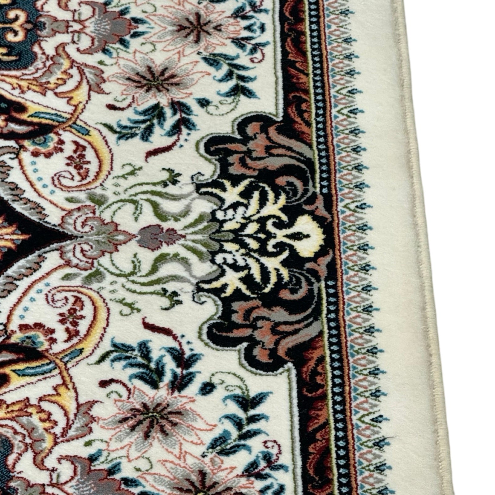 350 x 250 cm Persian Tabriz White Rug Polyester