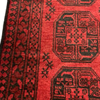 290 x 80 cm Hand Knotted Color Afghan Akche Wool Runner Rug