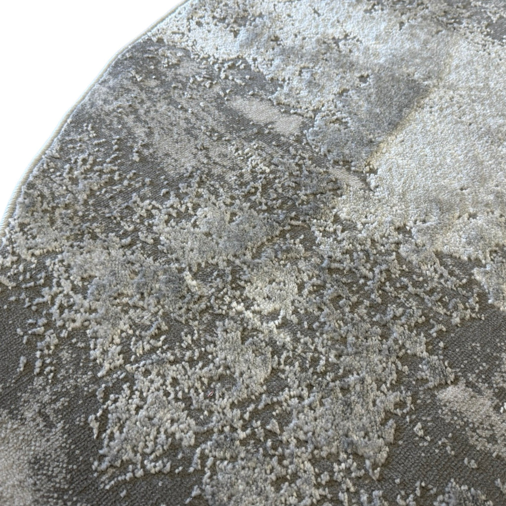 160 x 160 cm Modern Plain Light Grey Round Rug