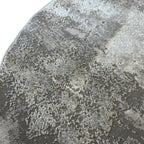 160 x 160 cm Modern Plain Light Grey Round Rug