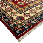 238 x 166 cm Hand Knotted Afghan Kazak Wool Rug