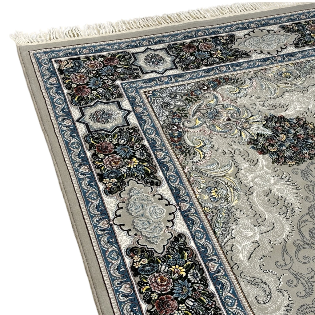400 x 300 cm Persian Machine-Made Floral, Grey Rug