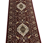 600 x 80cm Persian Mashad Machine Made, Red Runner Rug
