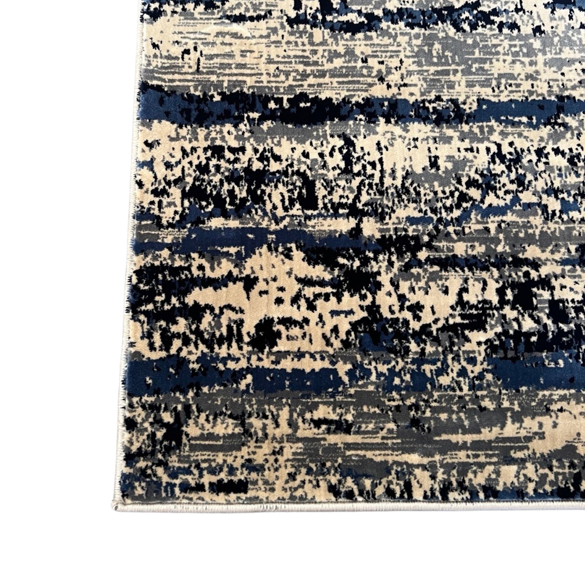 400 x 80cm Modern Machine Made – Navy Runner Rug