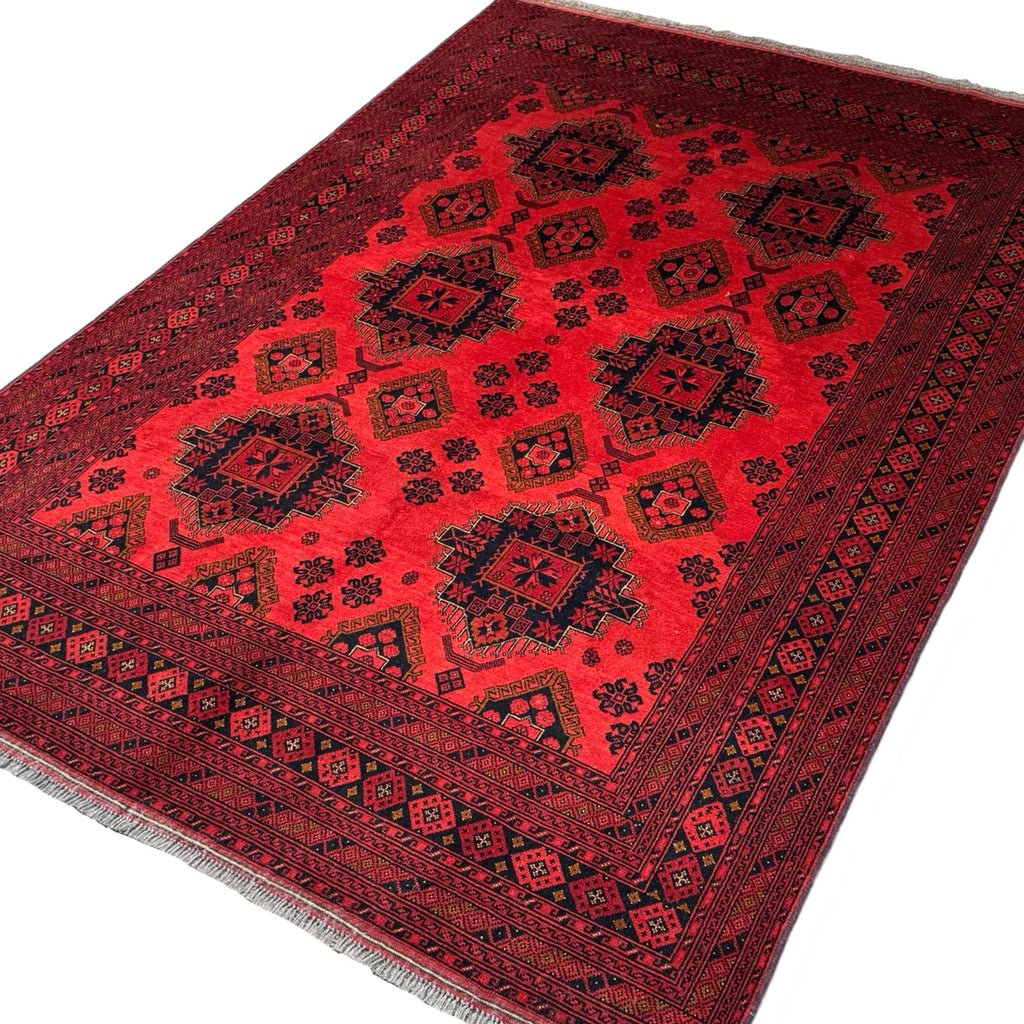 297 x 193 cm Hand-Knotted Afghan Khal Mohammadi Turkmen Rug