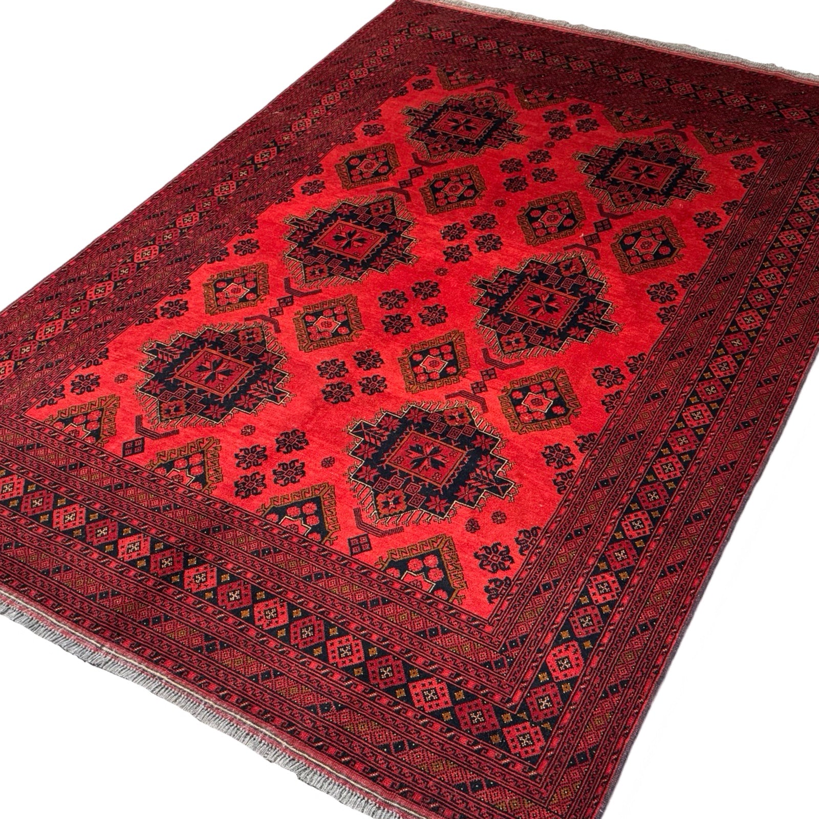 297 x 193 cm Hand-Knotted Afghan Khal Mohammadi Turkmen Rug