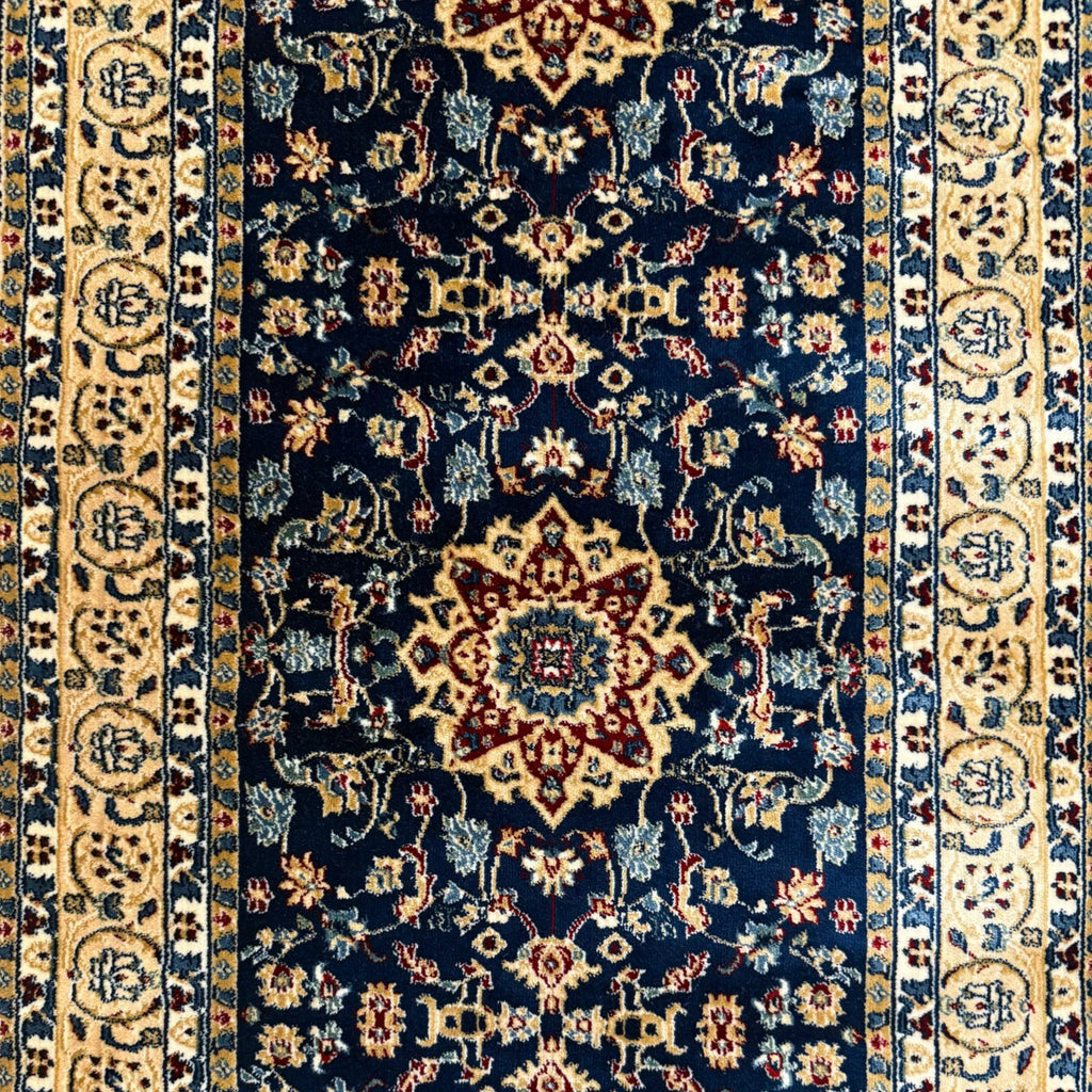 400 x 80cm Turkish Machine Made Kashan Runner Rug