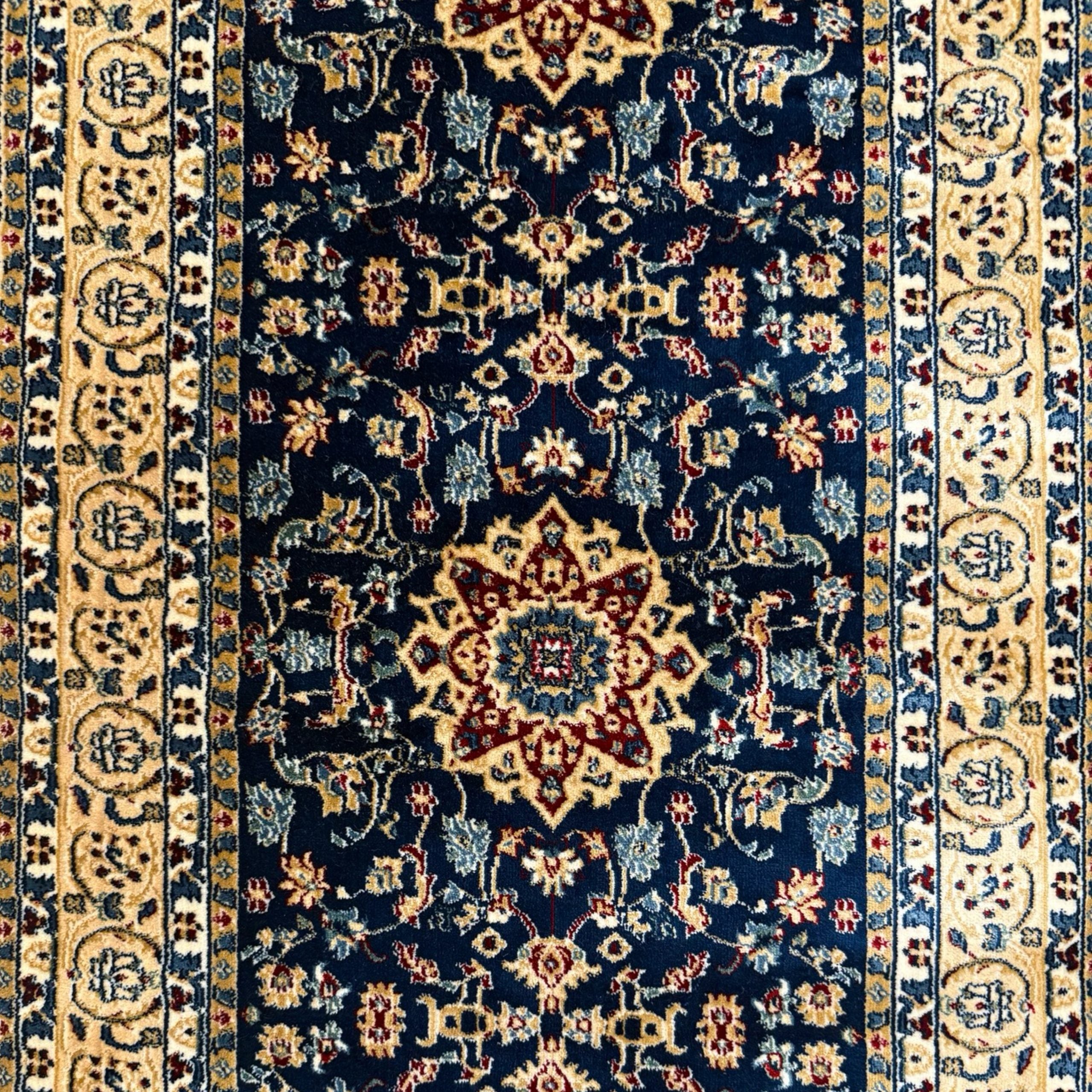 400 x 80cm Turkish Machine Made Kashan Runner Rug