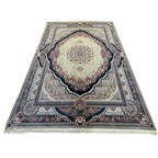 400 x 300 cm Persian Machine-Made Floral Mashad, Grey Rug