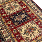 238 x 166 cm Hand Knotted Afghan Kazak Wool Rug