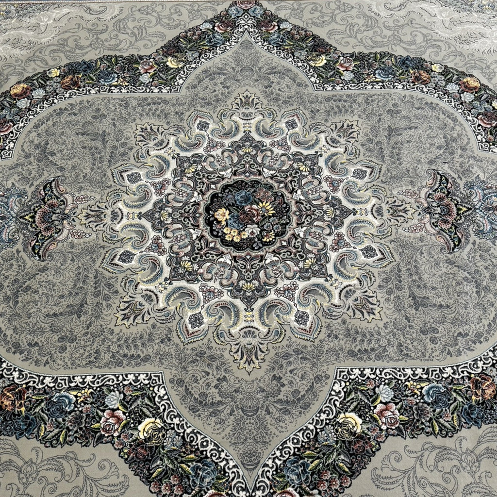 400 x 300 cm Persian Machine-Made Floral, Grey Rug