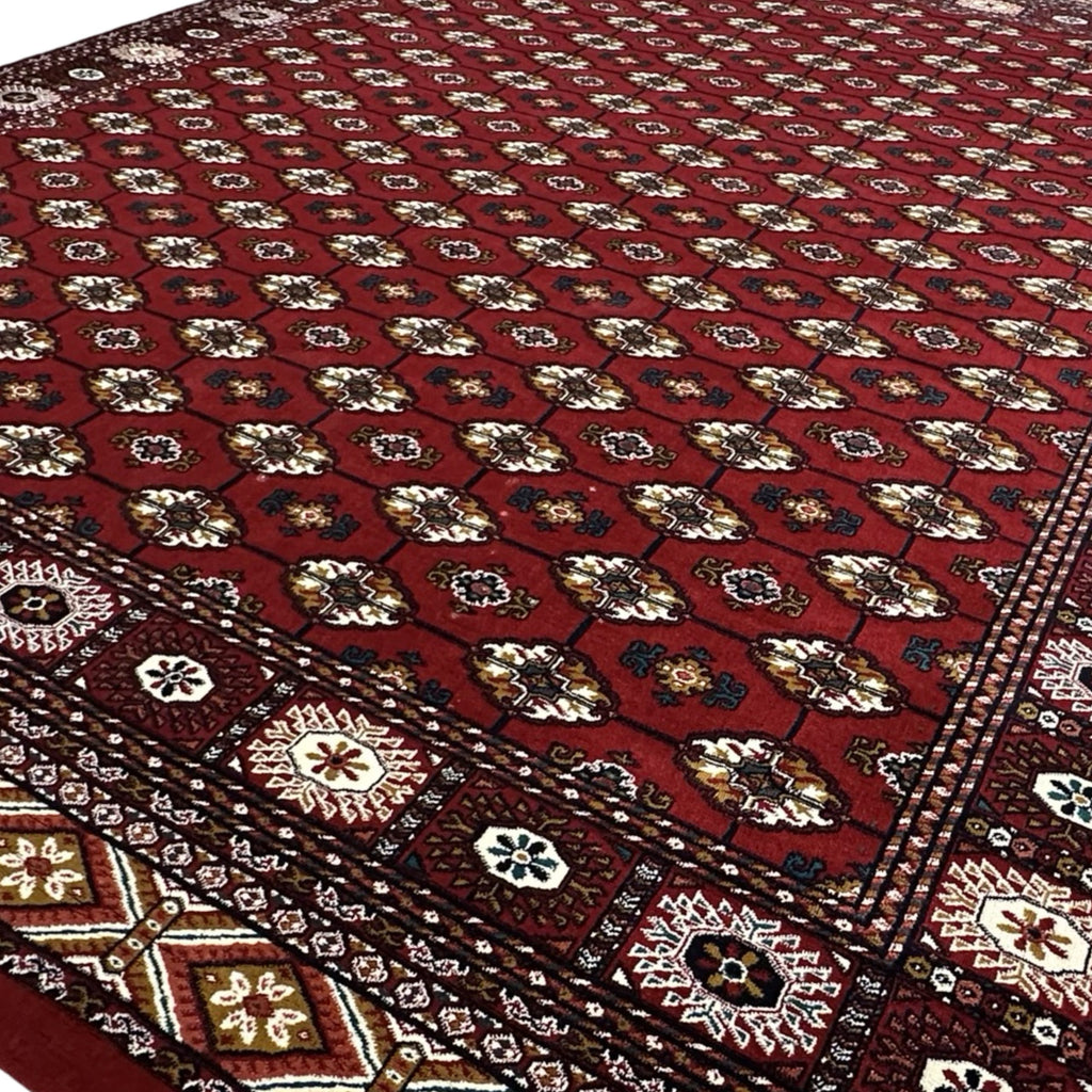 400 x 300 cm Machine-Made Red Tekke Turkmen Design Rug