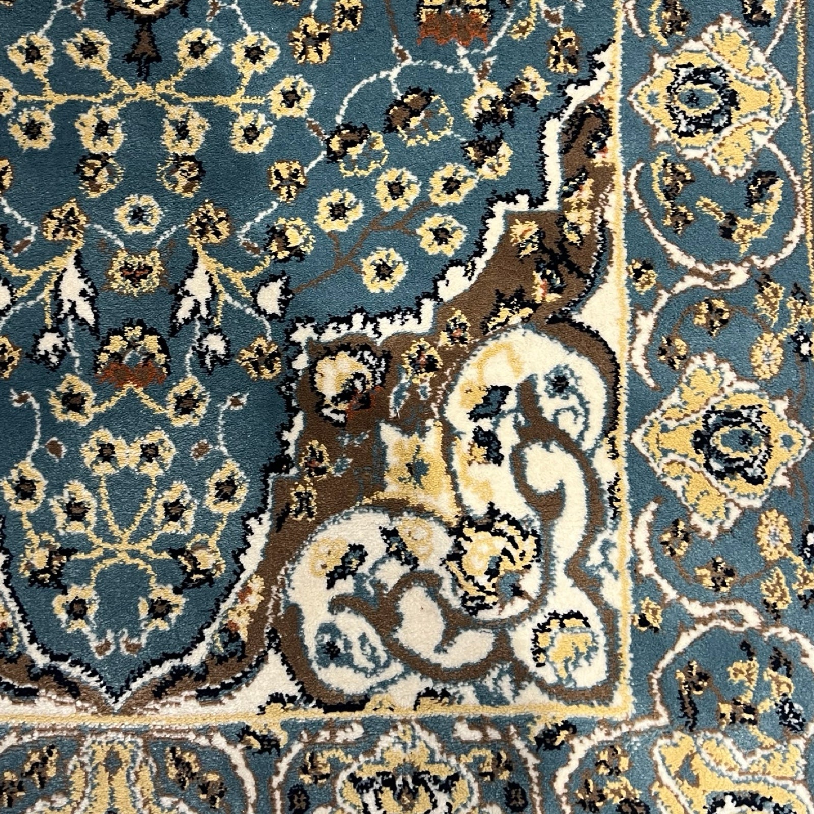 600 x 80cm Persian Design Machine Made, Blue Runner Rug
