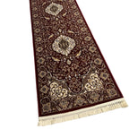 600 x 80cm Persian Mashad Machine Made, Red Runner Rug