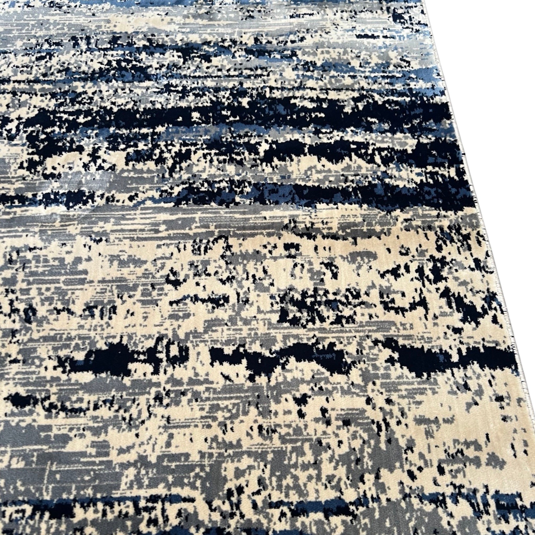 400 x 80cm Modern Machine Made – Navy Runner Rug