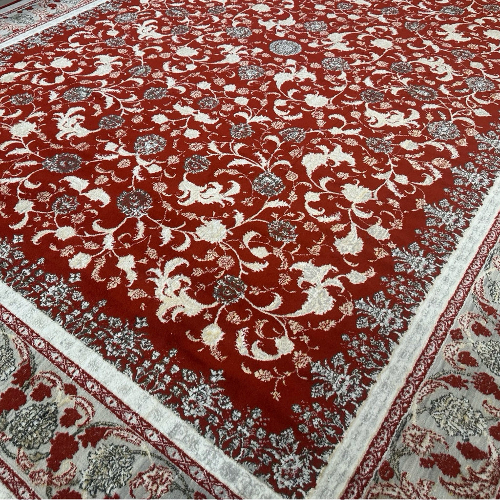 400 x 300 cm Persian Machine-Made Red All-Over Floral Rug
