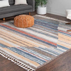 365 x 365 cm Large Size Square Modern Geometric Design – Multicolour Rug