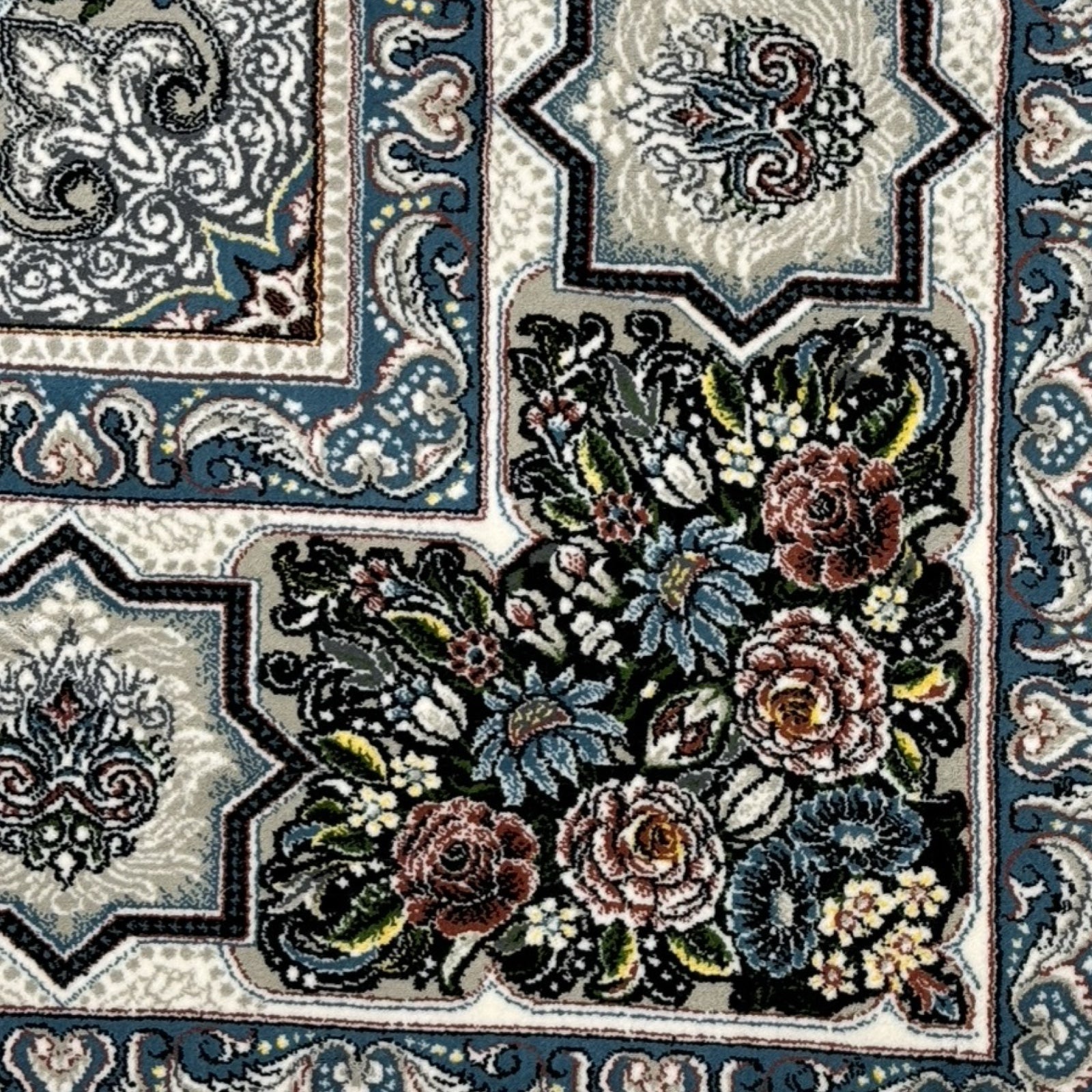 400 x 300 cm Persian Machine-Made Floral, Grey Rug