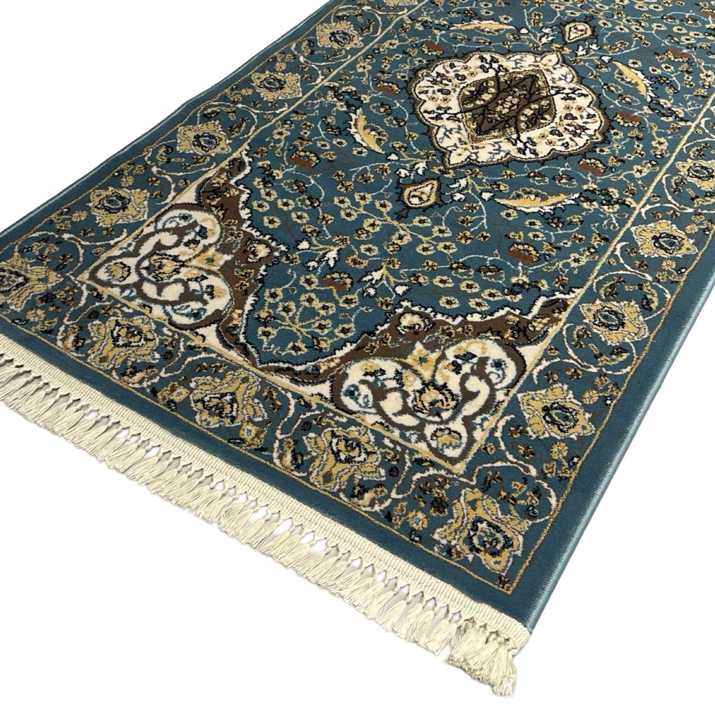 600 x 80cm Persian Design Machine Made, Blue Runner Rug