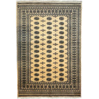 296 x 201 cm Hand-Knotted Karachi Bokhara – Beige Rug