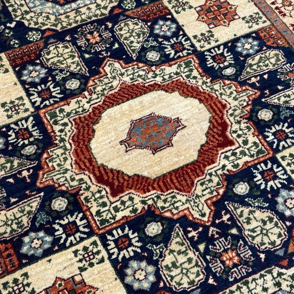 150 x 105 cm Afghan Mamluk Chobi Ziegler Hand-Knotted Wool Rug