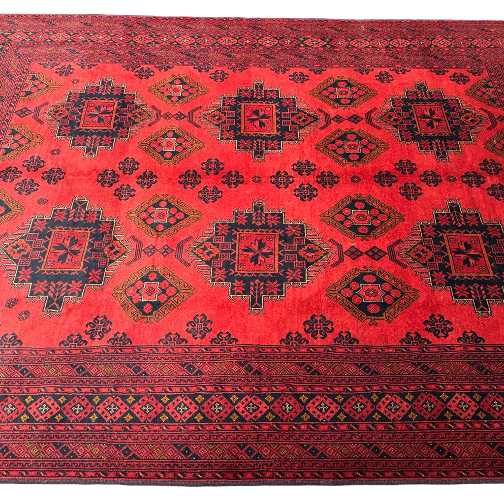 297 x 193 cm Hand-Knotted Afghan Khal Mohammadi Turkmen Rug