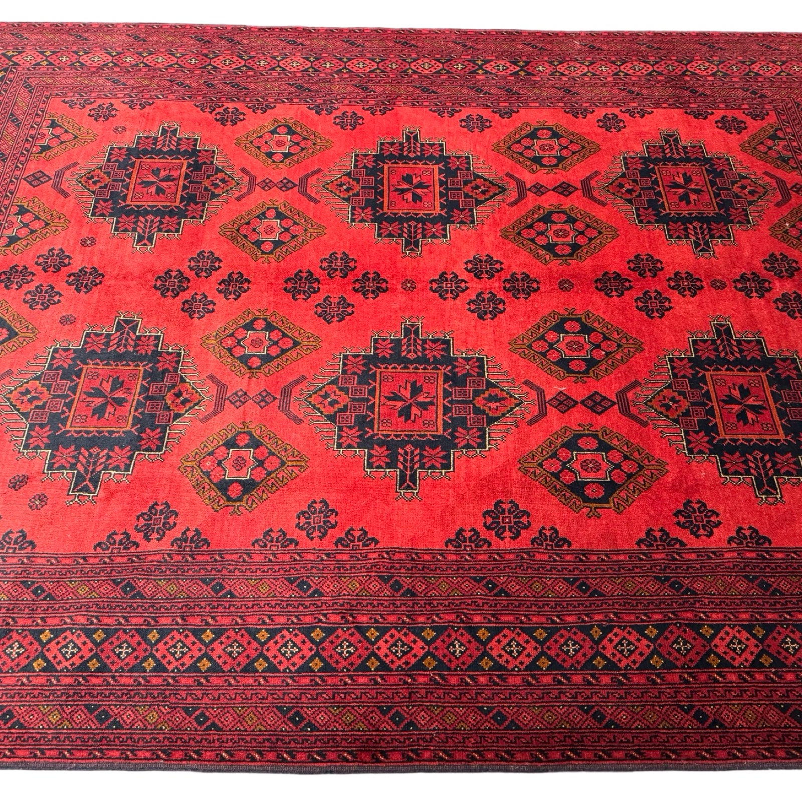 297 x 193 cm Hand-Knotted Afghan Khal Mohammadi Turkmen Rug