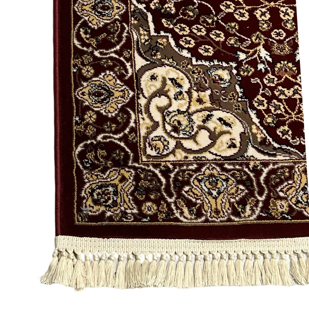 600 x 80cm Persian Mashad Machine Made, Red Runner Rug