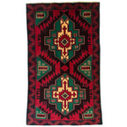 140 x 80 cm Tribal Hand Knotted Afghan Balouch Rug